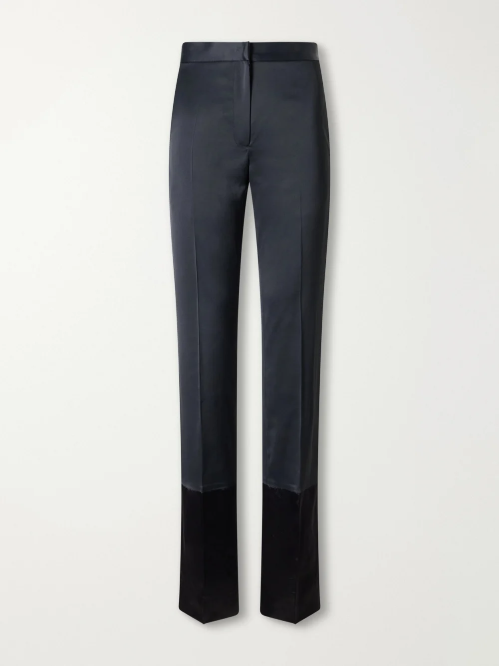 Sharon Wauchob Sue Paneled Satin Straight-leg Pants in black