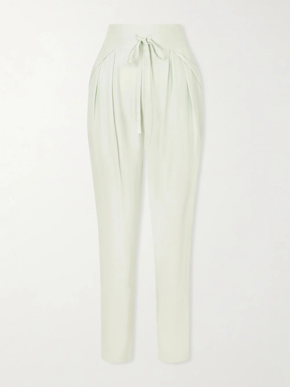 Sharon Wauchob The Vardar Silk-blend Straight-leg Pants in green