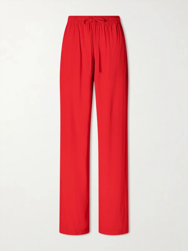 Sharon Wauchob Tuileries Satin-trimmed Silk-tulle Straight-leg Pants