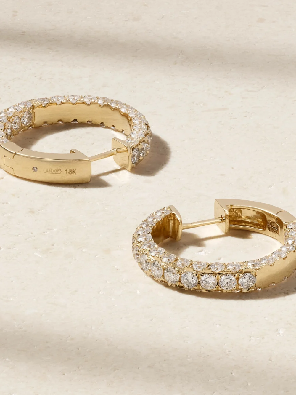 Back view of the Shay 18-karat Gold Diamond Earrings