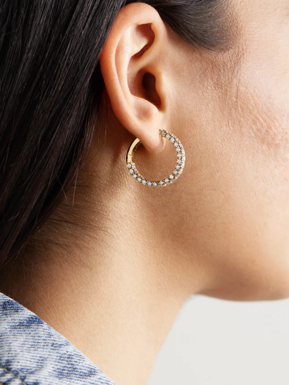 Shay 18-karat Gold Diamond Earrings, styled view