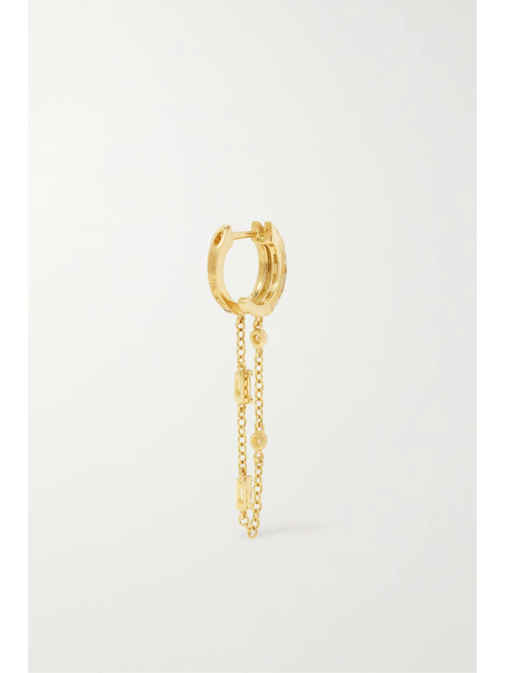 Back view of the Shay 18-karat Gold Diamond Hoop Earrings