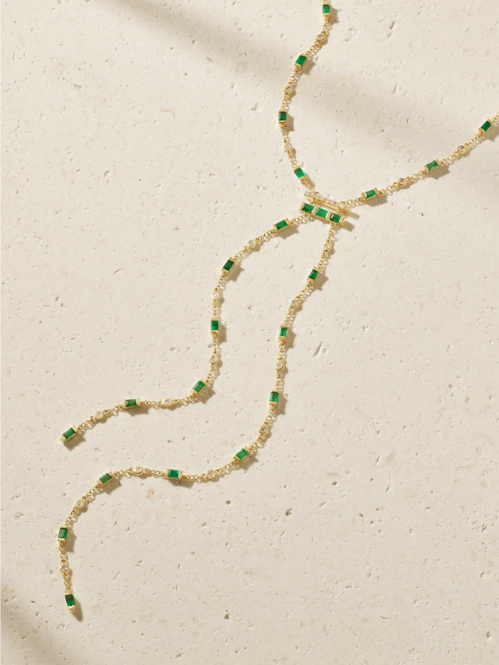 Shay 18-karat Gold, Emerald and Diamond Necklace