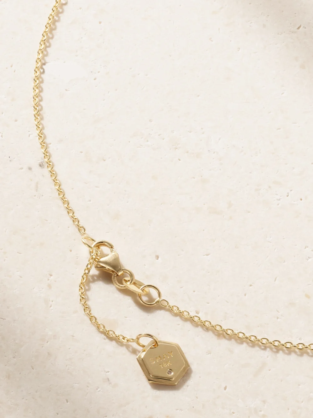 Back view of the Shay 18-karat Gold, Sapphire and Diamond Necklace