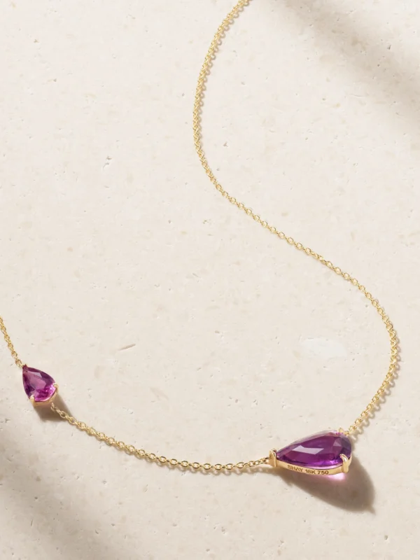 Shay 18-karat Gold, Sapphire and Diamond Necklace