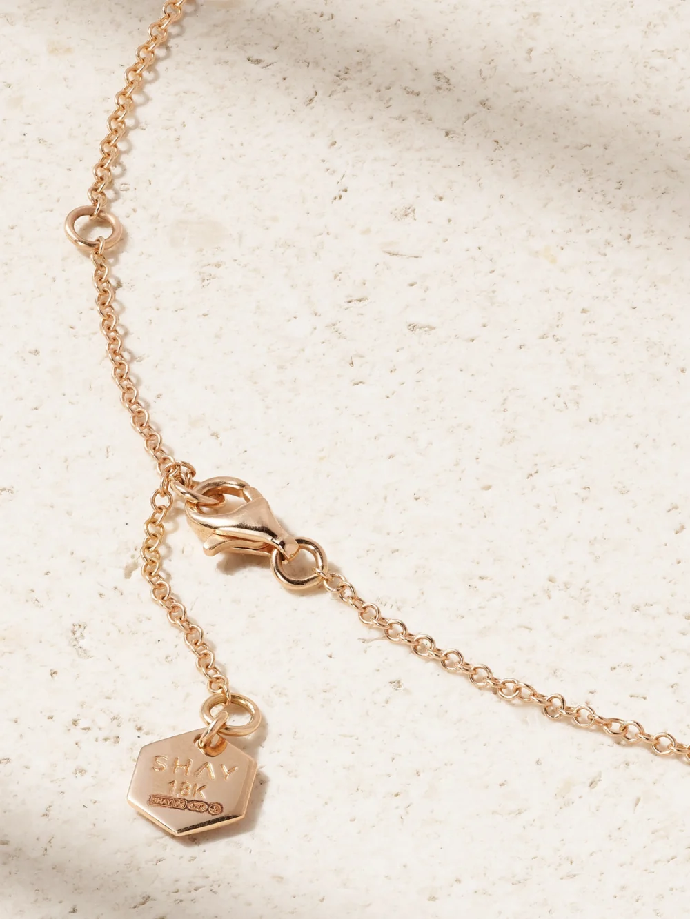 Back view of the Shay 18-karat Rose Gold, Ruby and Diamond Necklace