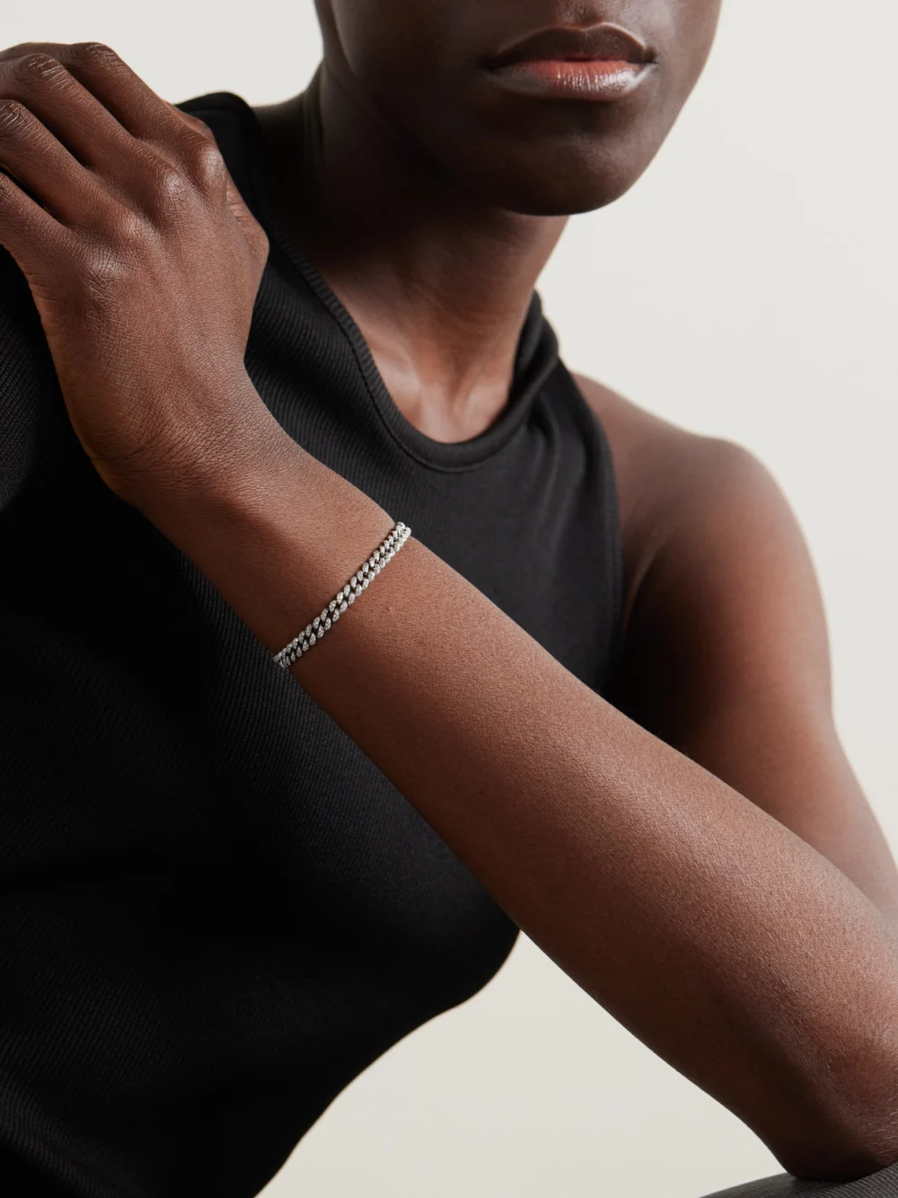 Shay 18-karat White Gold Diamond Bracelet, styled view