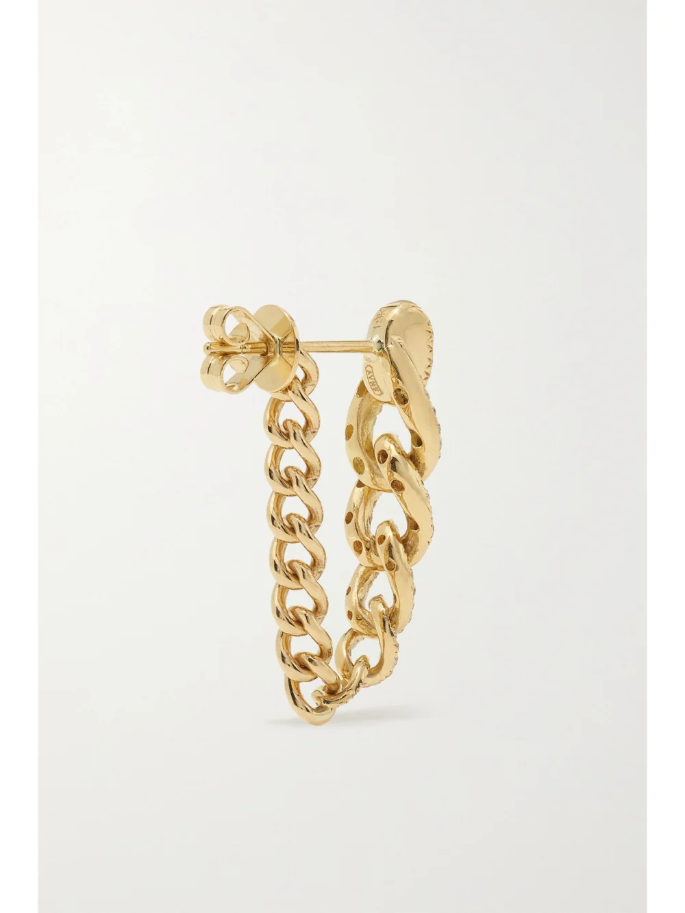 Back view of the Shay Convertible 18-karat Gold Diamond Earrings