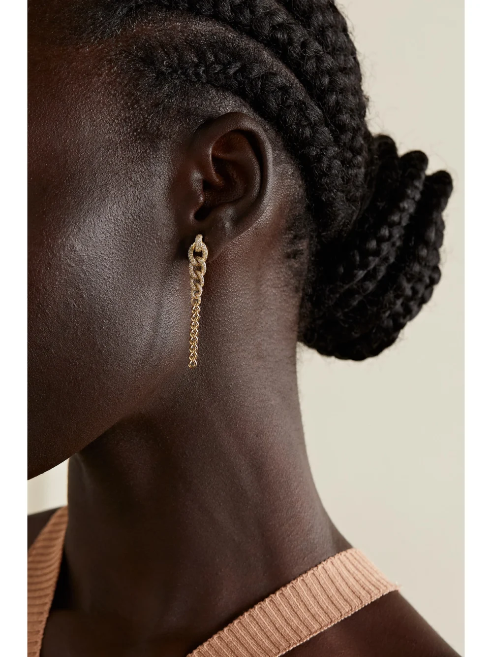 Shay Convertible 18-karat Gold Diamond Earrings, styled view
