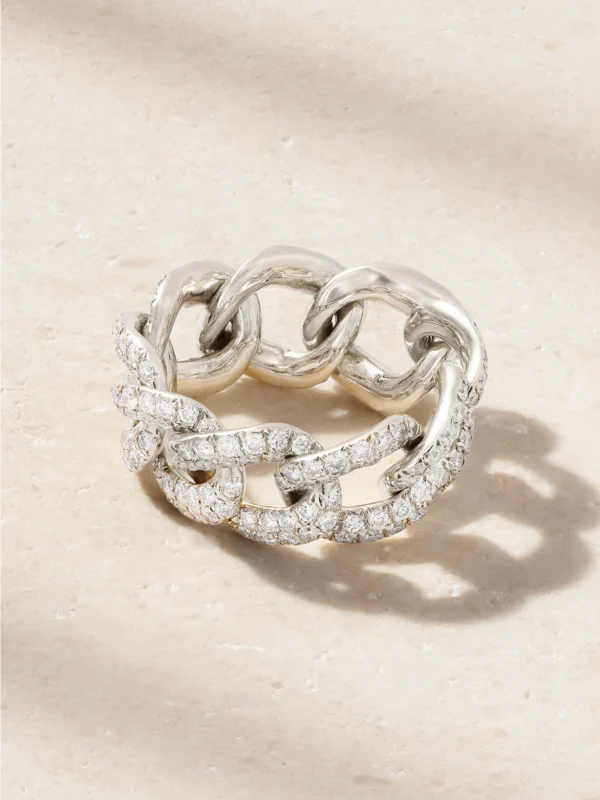 Shay Essential Link 18-karat White Gold Diamond Ring