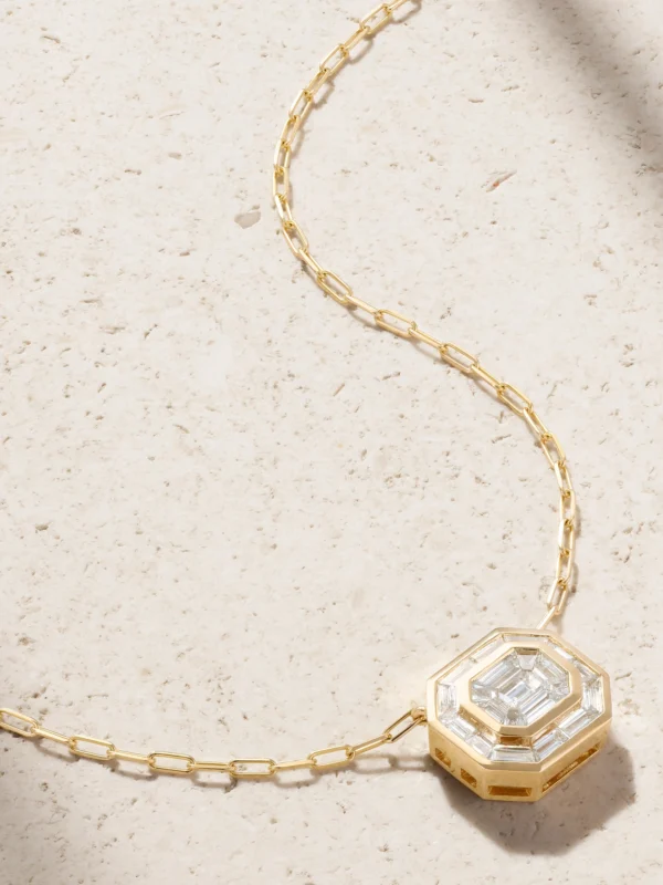 Shay Illusion 18-karat Gold Diamond Necklace