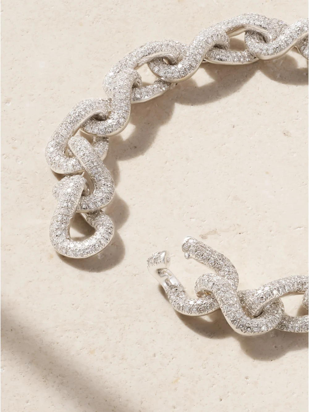 Back view of the Shay Infinity Link 18-karat White Gold Diamond Bracelet