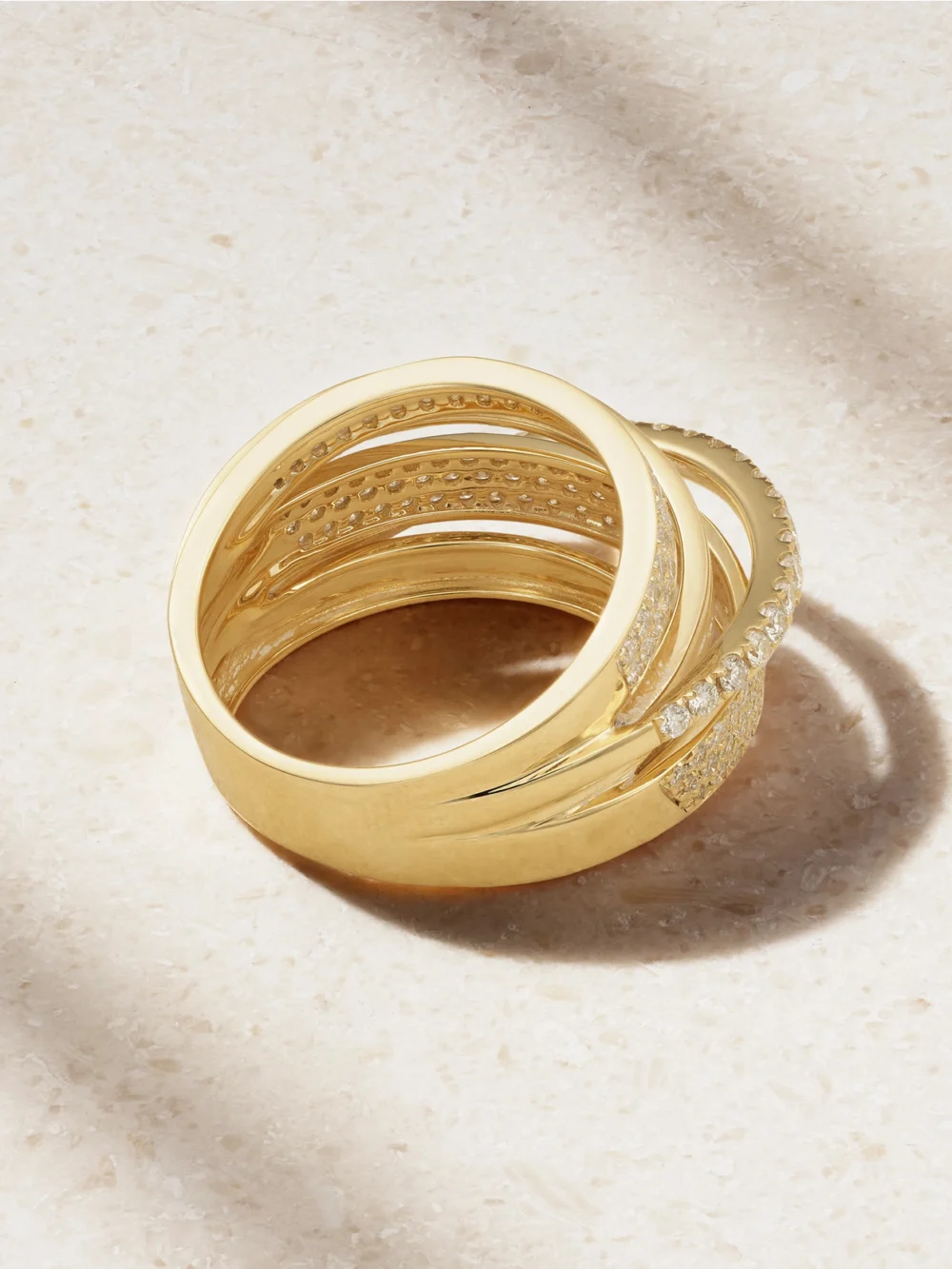 Back view of the Shay Orbit 18-karat Gold Diamond Ring