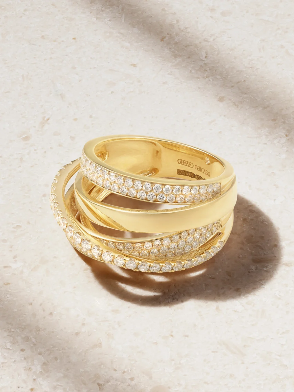 Shay Orbit 18-karat Gold Diamond Ring in 6