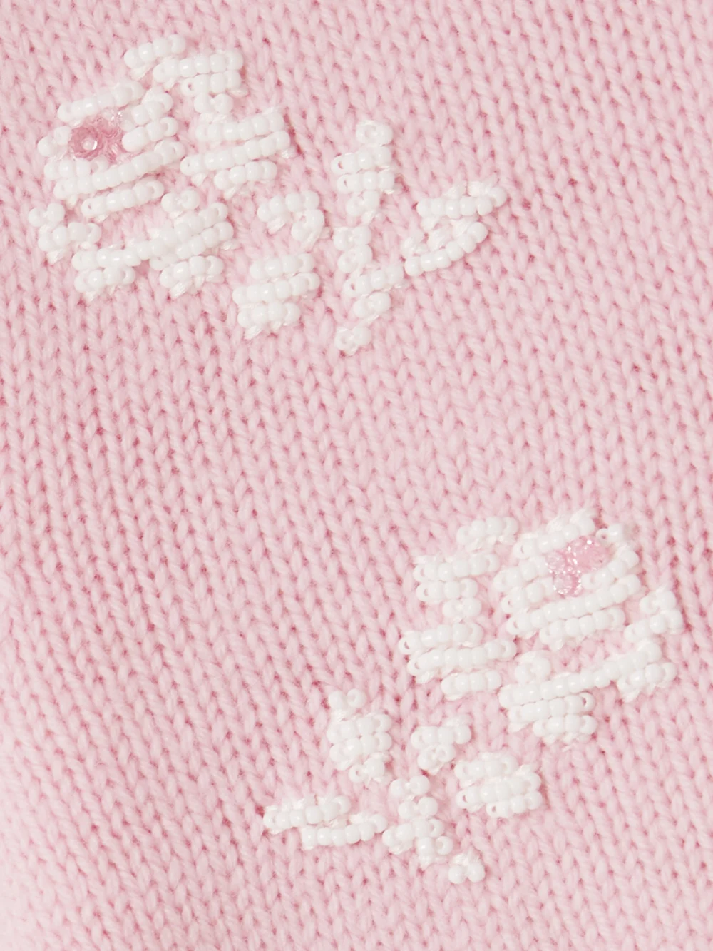 Close-up detail of the Shushu/Tong Bead-embellished Wool Cardigan