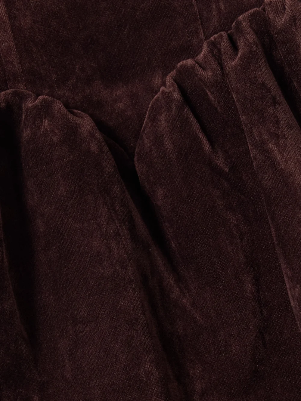 Close-up detail of the Shushu/Tong Embellished Velvet Mini Dress