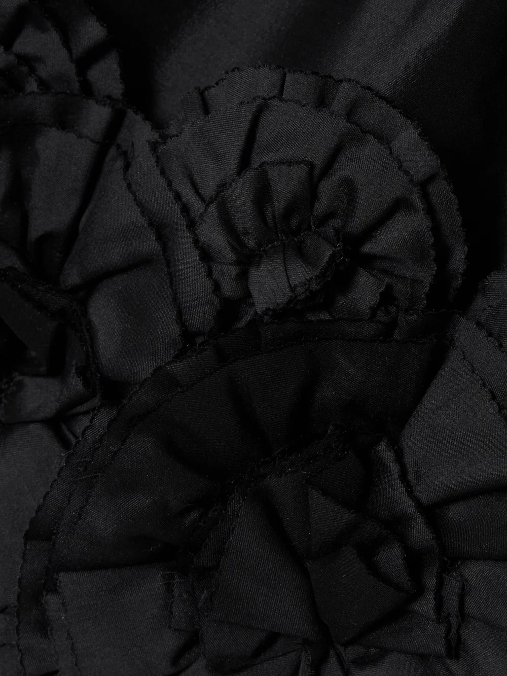 Close-up detail of the Shushu/Tong Floral-appliquéd Wool and Silk-blend Mini Skirt