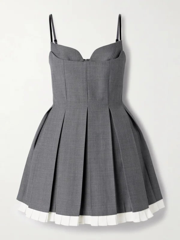 Shushu/Tong Layered Pleated Twill Dress