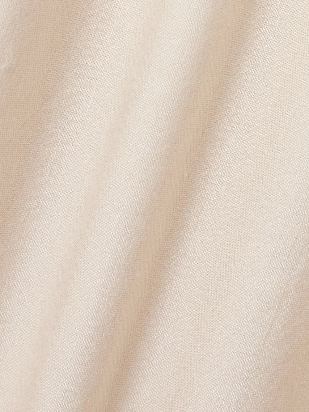 Close-up detail of the Simkhai Adaline Off-the-shoulder Linen-blend and Recycled Satin-jersey Midi Dress