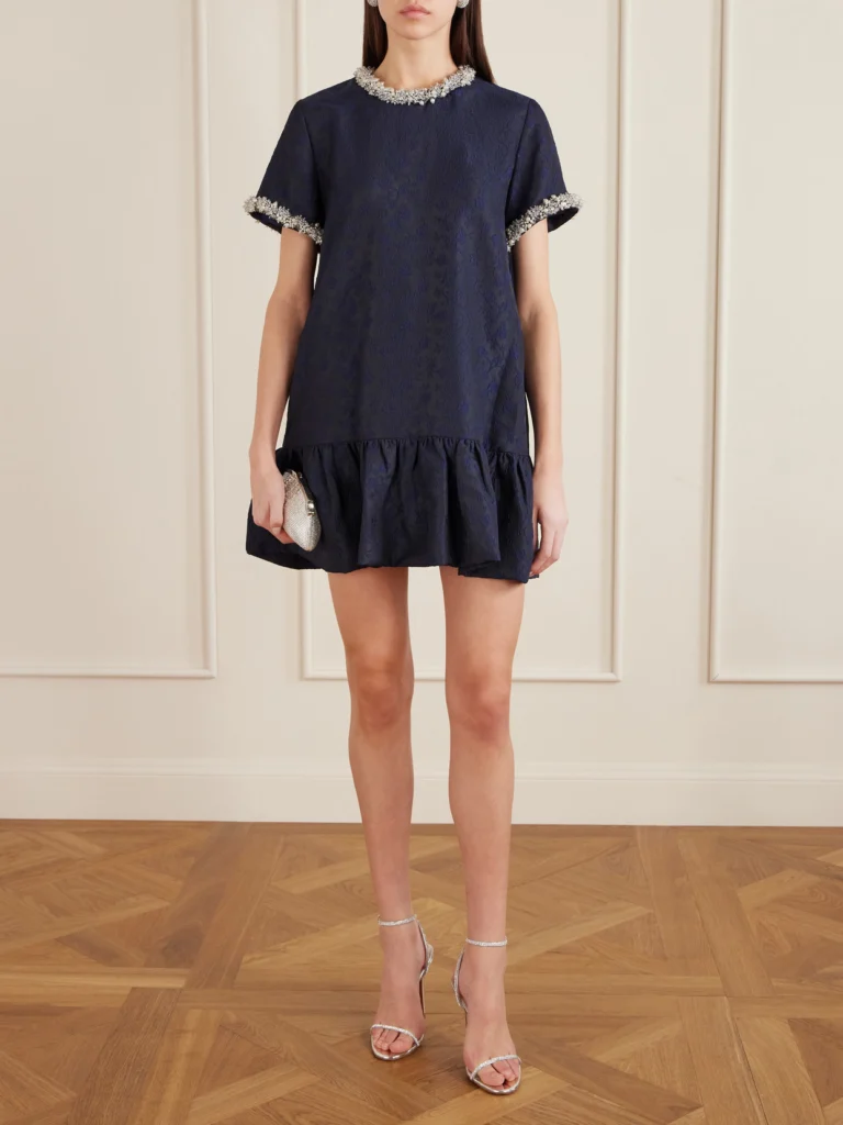 Simkhai Alison Embellished Jacquard Mini Dress