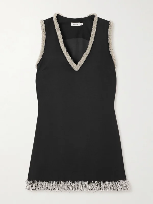 Simkhai Darcy Embellished Crepe Mini Dress