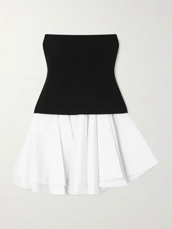 Simkhai Isabelle Ponte and Taffeta Midi Dress