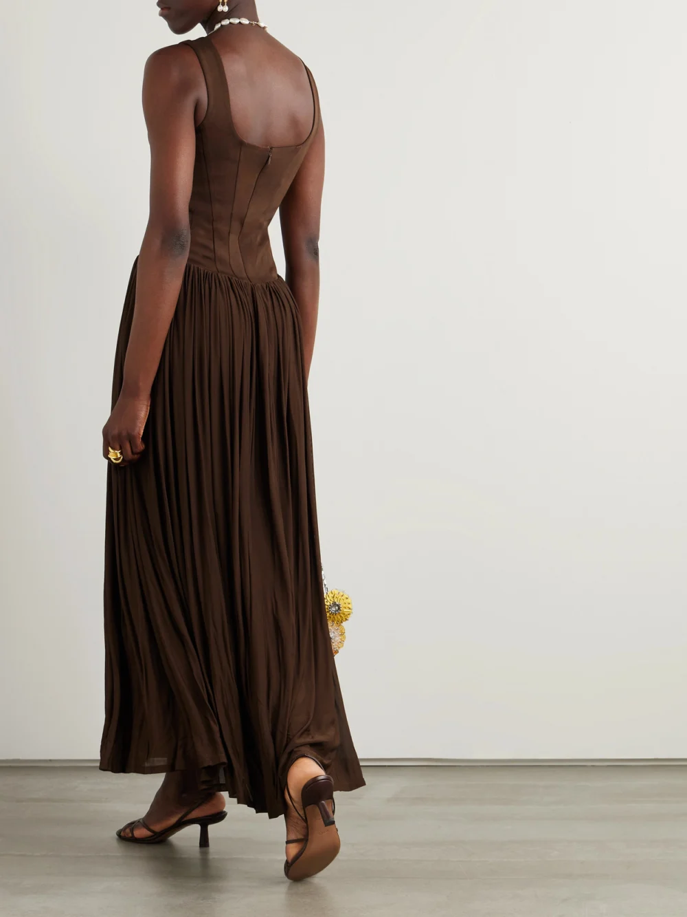 Back view of the Simkhai Jamie Jersey Midi Dress