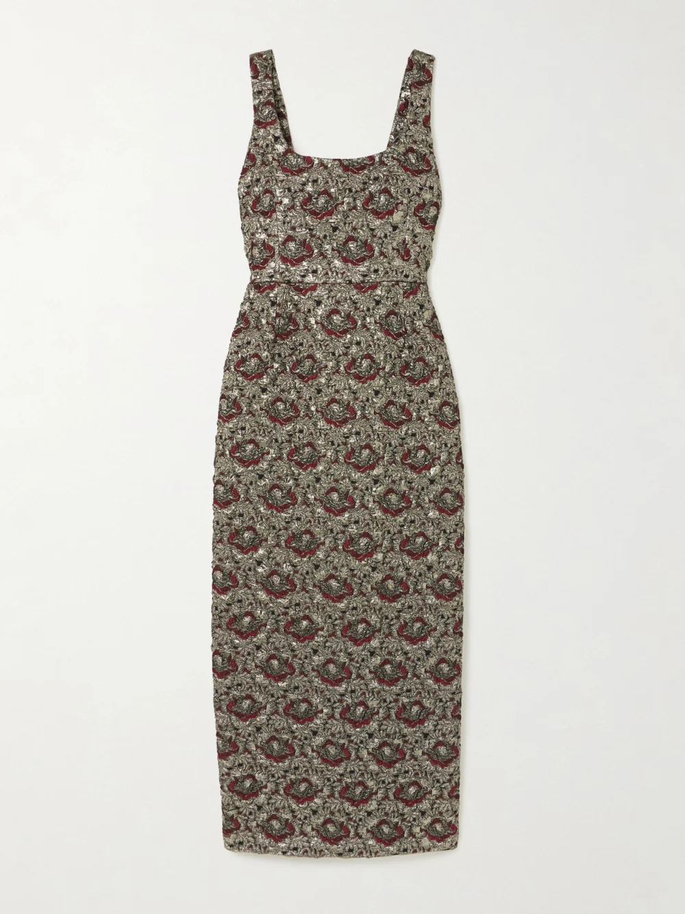 Simkhai Ravenna Metallic Jacquard Midi Dress in multi