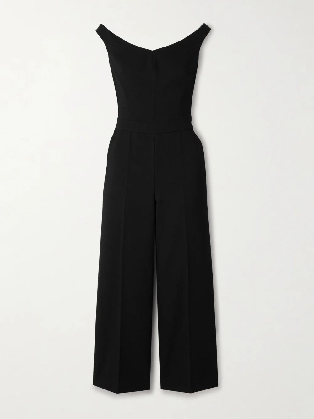 Simkhai Rhodes Paneled Crepe Jumpsuit in black