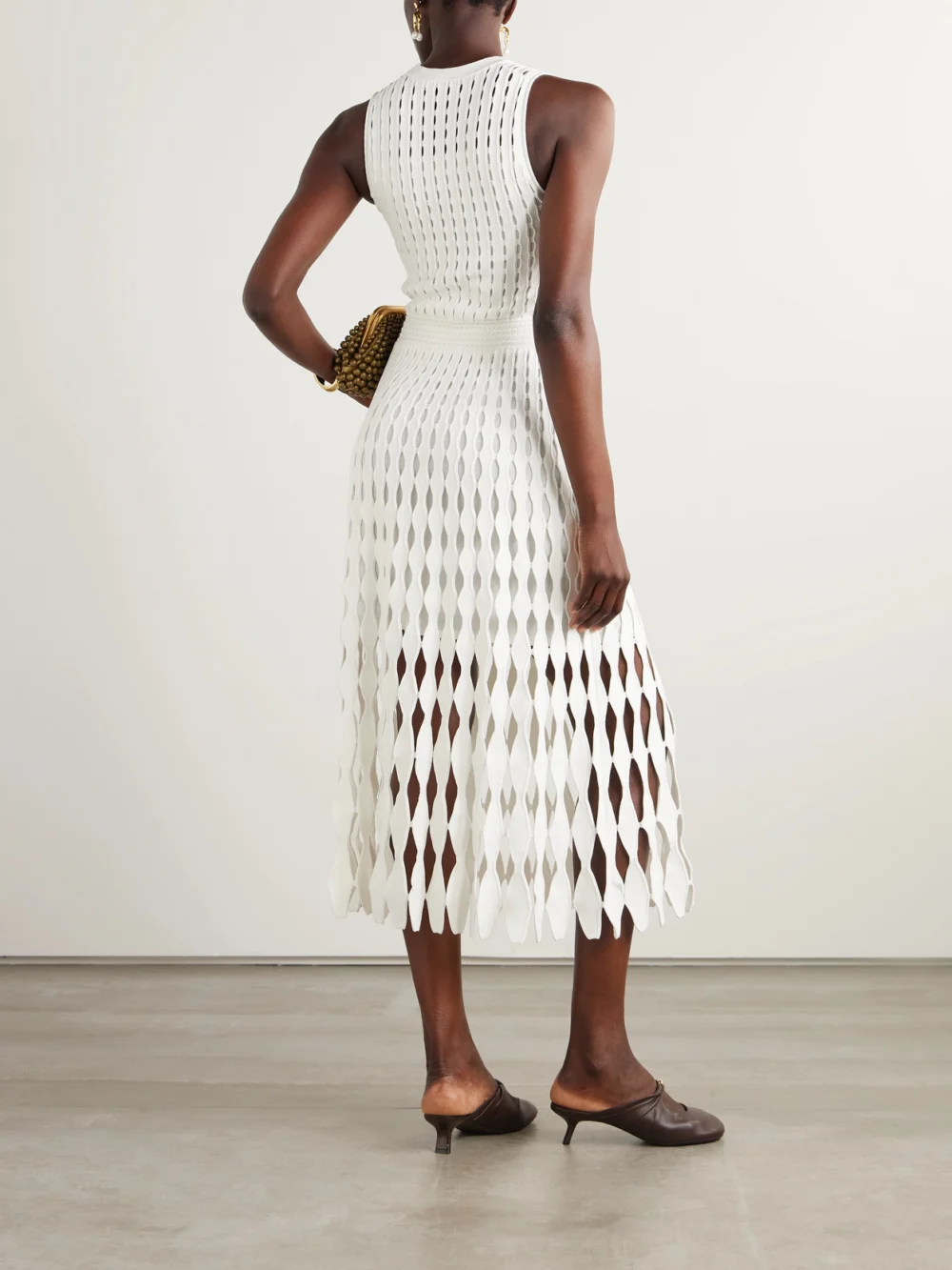 Back view of the Simkhai Zyla Cutout Jersey Midi Dress
