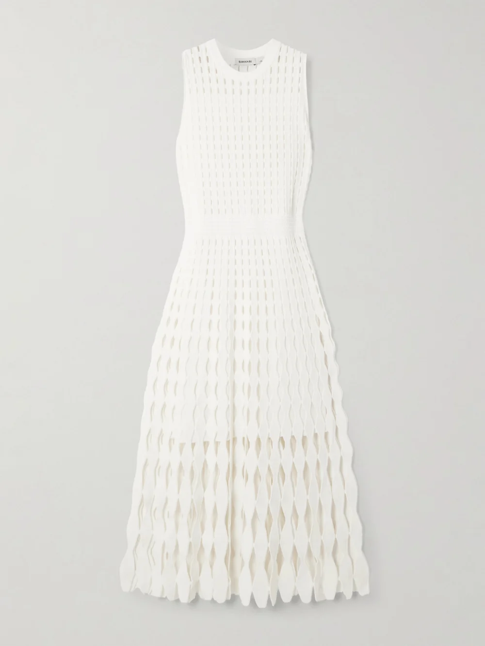 Simkhai Zyla Cutout Jersey Midi Dress in cream