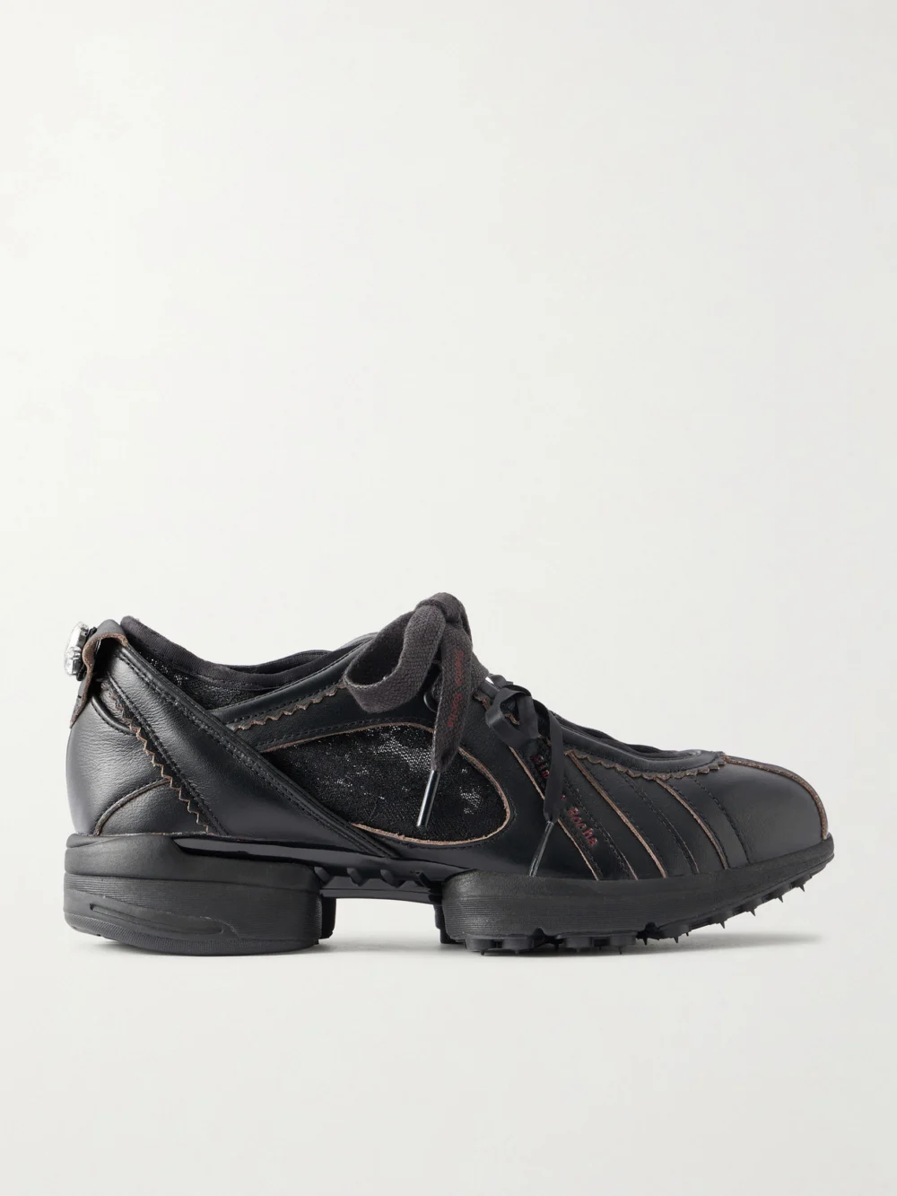 Simone Rocha + Adidas Originals Clima Embellished Lace-trimmed Leather Sneakers in black