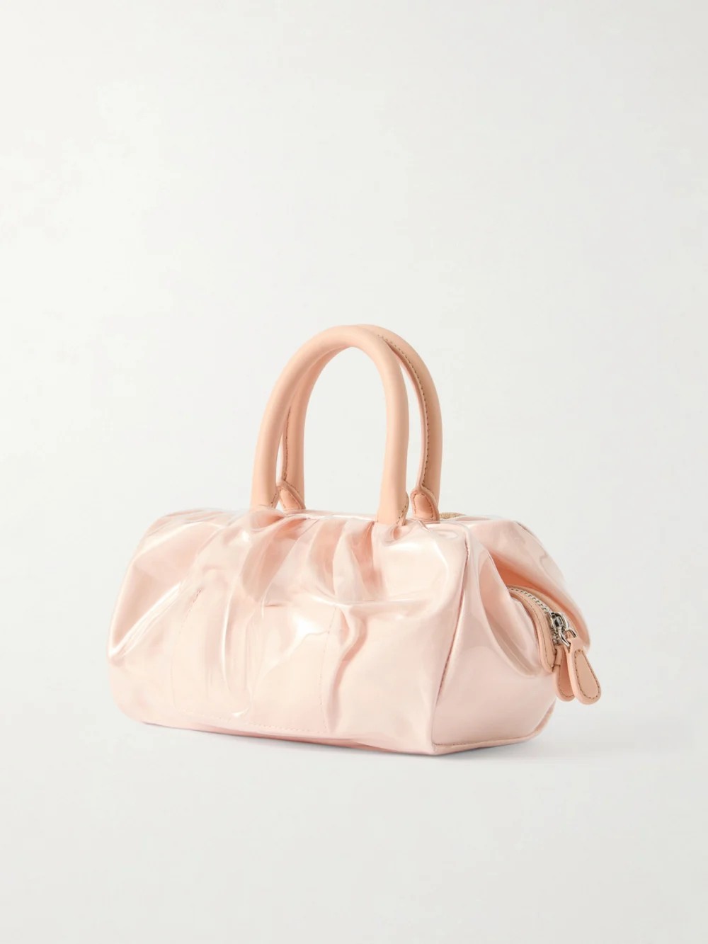 Back view of the Simone Rocha Bow-detailed Leather and Chenille-trimmed Vinyl Tote