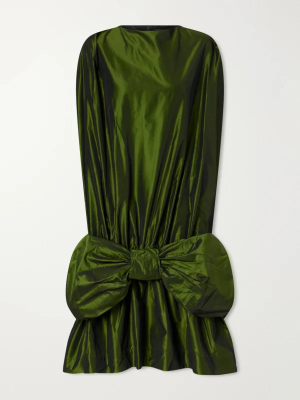 Simone Rocha Bow-detailed Taffeta Midi Dress