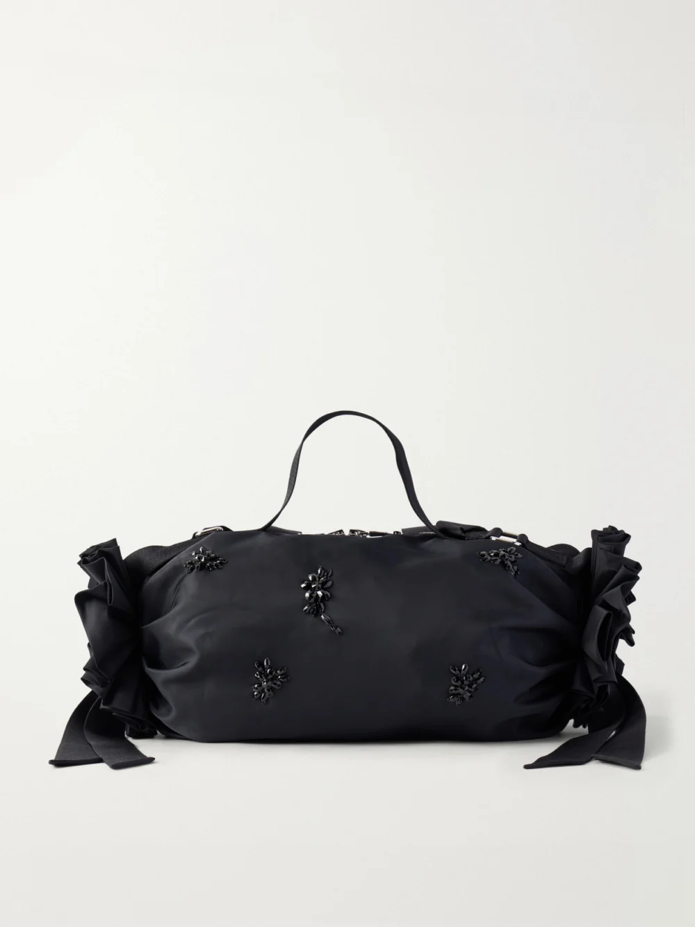 Simone Rocha Double Ribbon Rosette Crystal-embellished Satin Shoulder Bag in multi