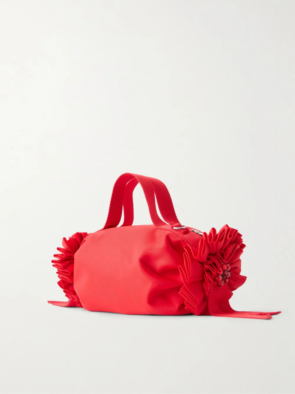 Back view of the Simone Rocha Double Ribbon Rosette Crystal-embellished Satin Shoulder Bag