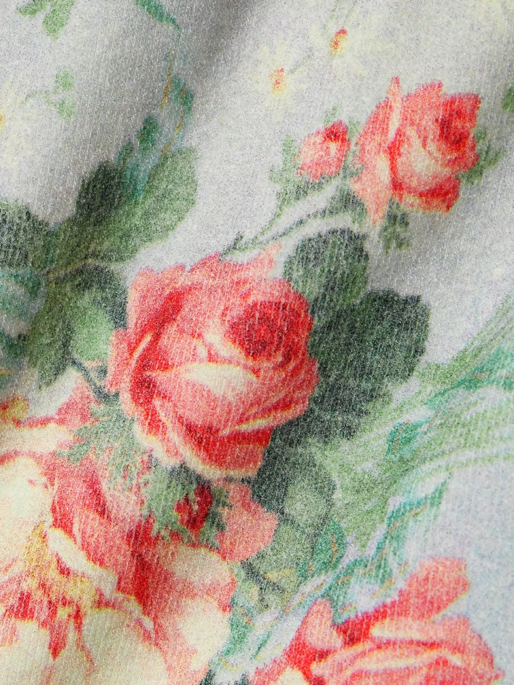 Close-up detail of the Simone Rocha Floral-print Stretch-knit Shorts