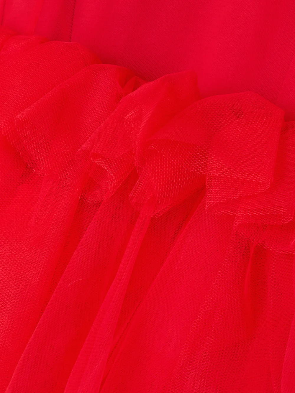 Close-up detail of the Simone Rocha Layered Ruffled Cotton-jersey and Tulle T-shirt