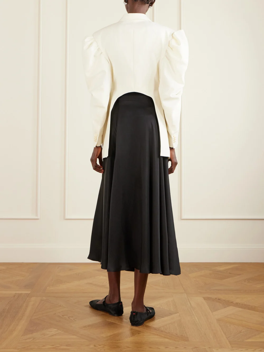 Back view of the Simone Rocha Open-back Woven Blazer