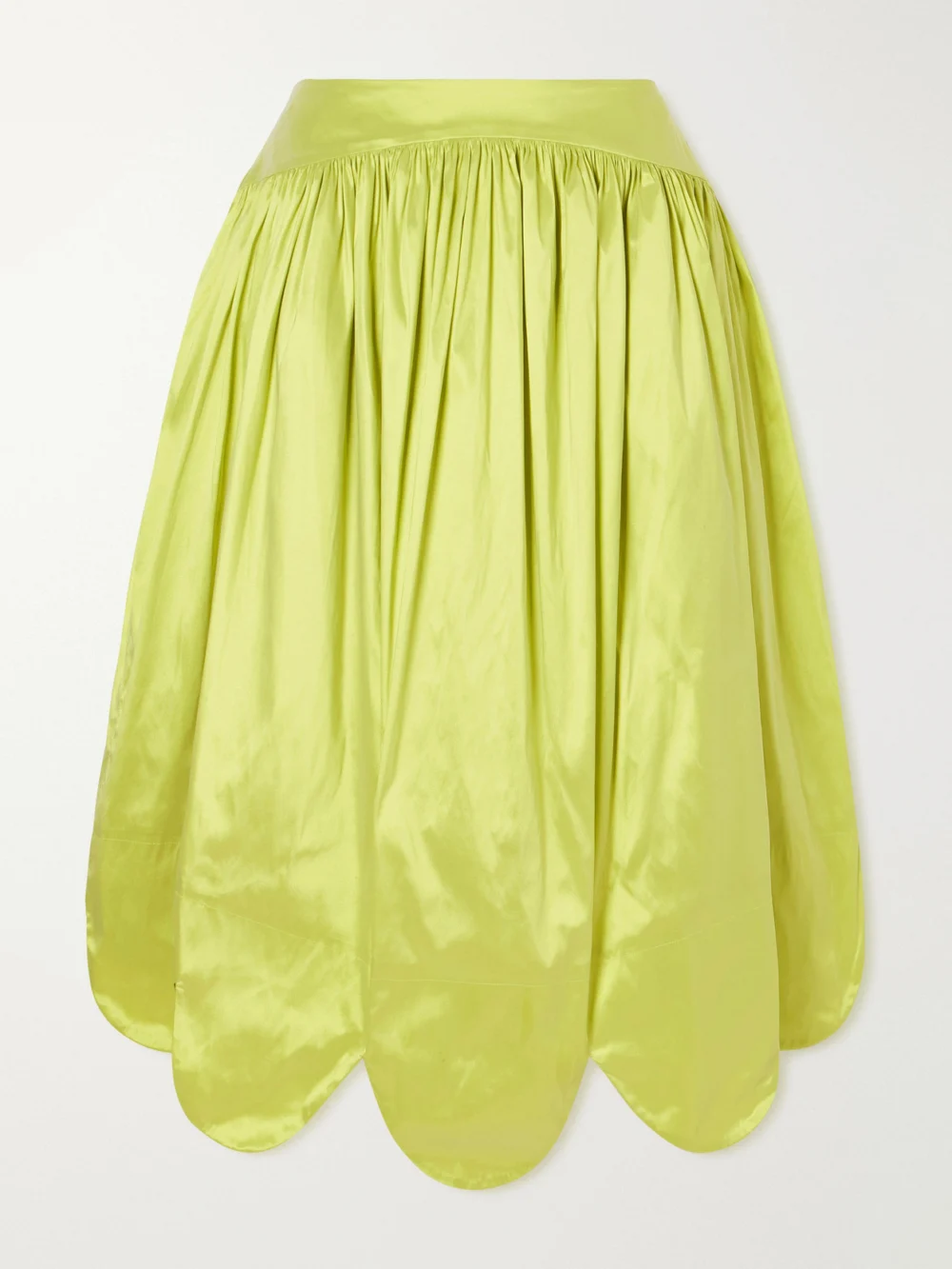 Simone Rocha Petal Hem Basque Midi Skirt in green