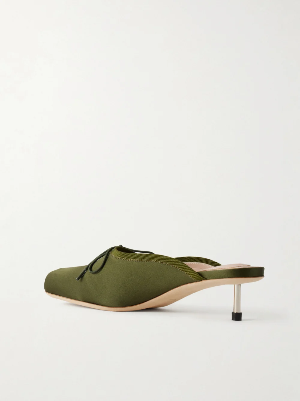 Back view of the Simone Rocha Pointe Bow-detailed Satin Pumps