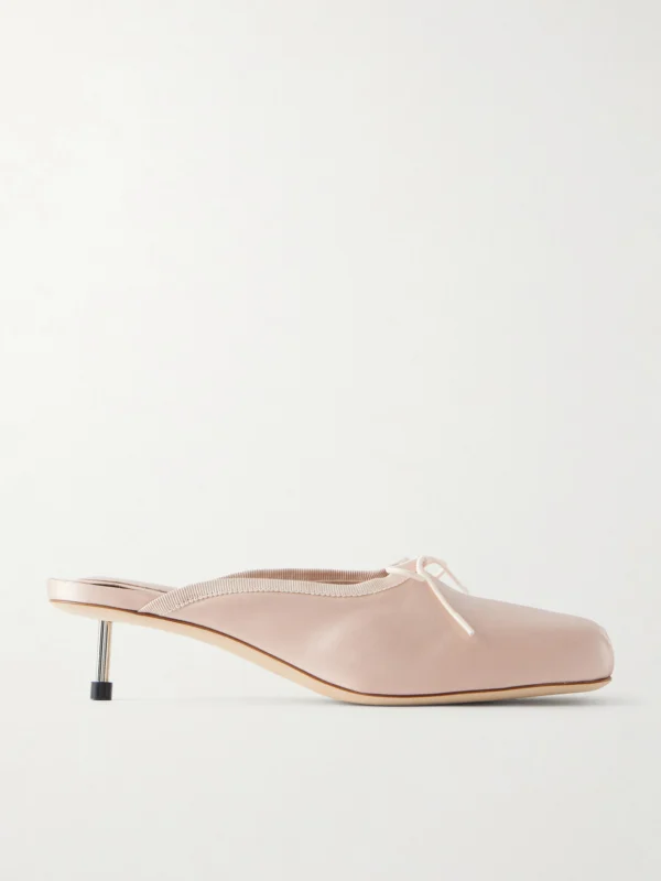Simone Rocha Pointe Bow-detailed Satin Pumps