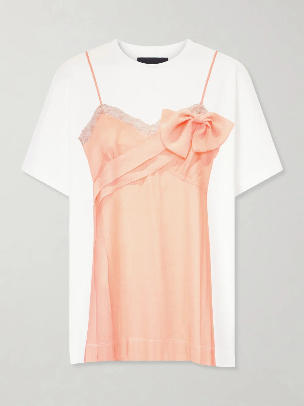 Simone Rocha Printed Cotton-jersey T-shirt in peach