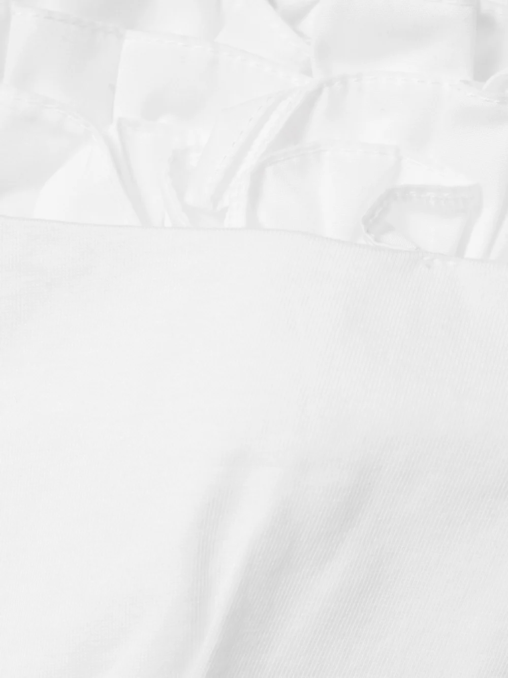 Close-up detail of the Simone Rocha Ruffled Cotton-jersey T-shirt