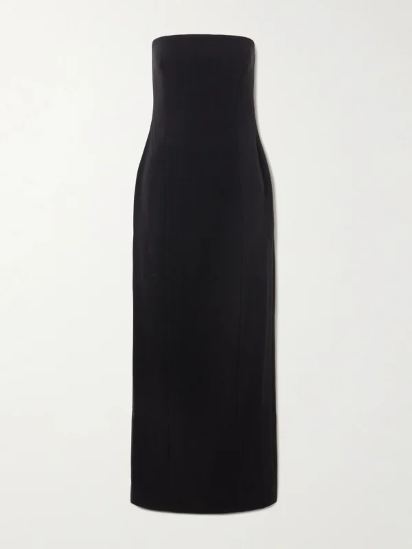 Solace London Anderson Strapless Crepe Gown