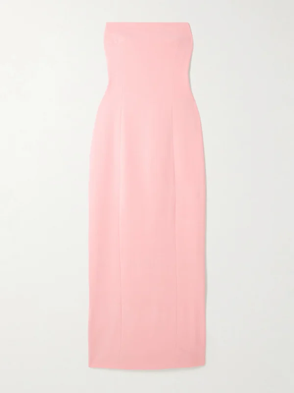 Solace London Anderson Strapless Crepe Gown