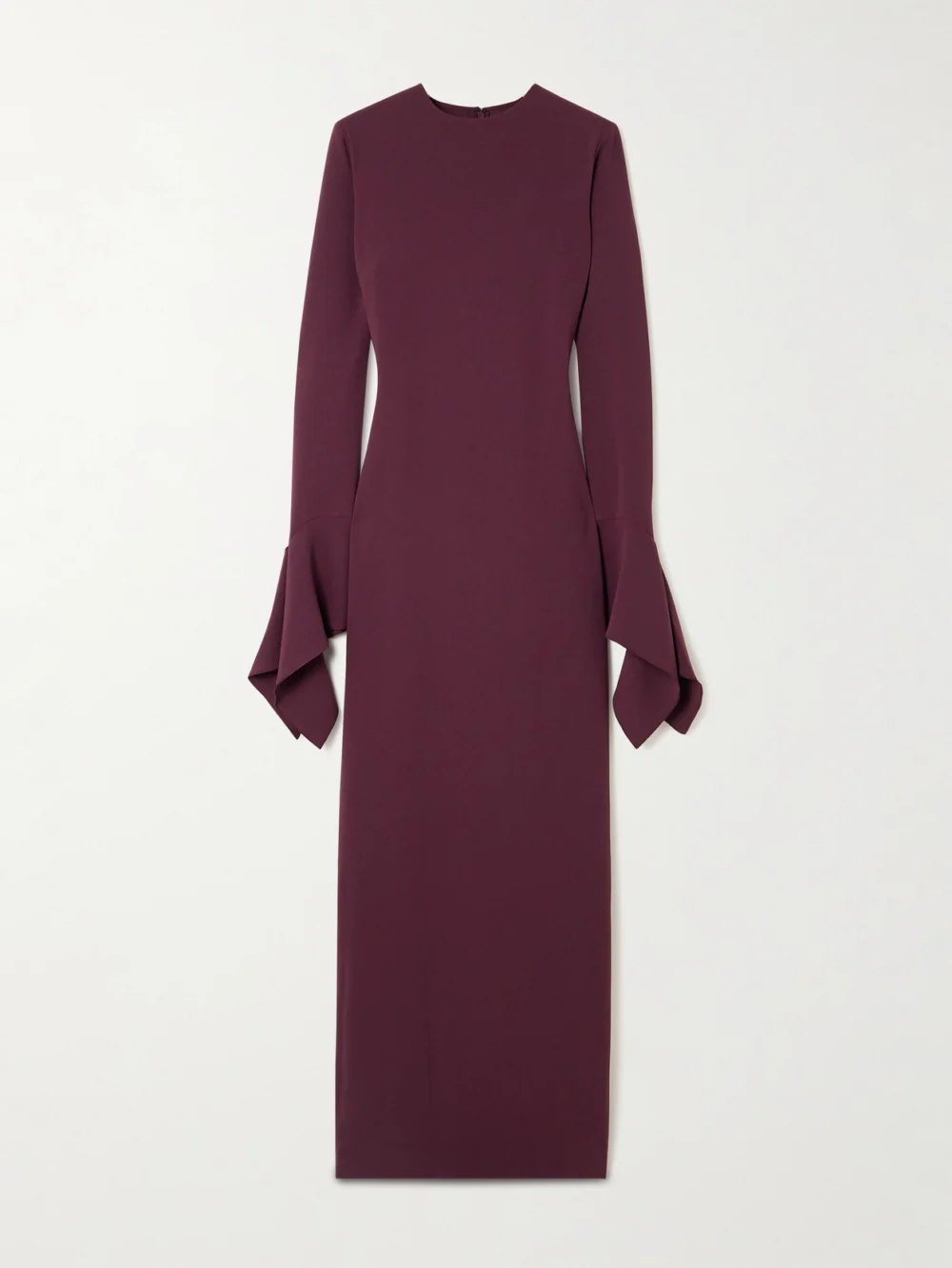 Solace London Blake Draped Crepe Gown in dark purple