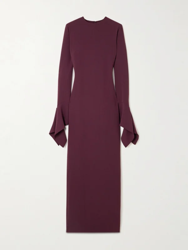 Solace London Blake Draped Crepe Gown