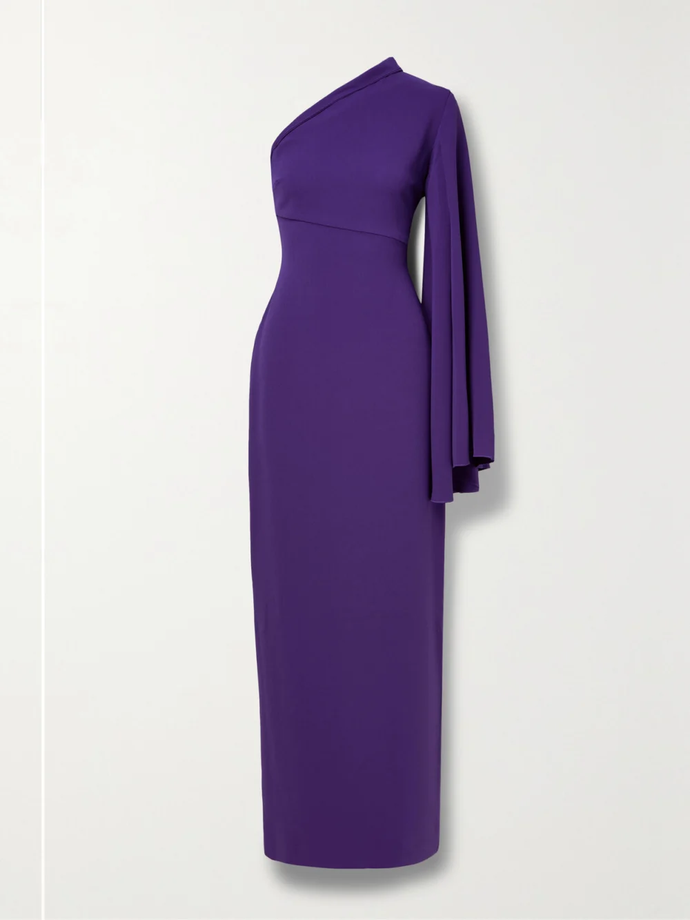 Solace London Elisa One-sleeve Crepe Gown in purple