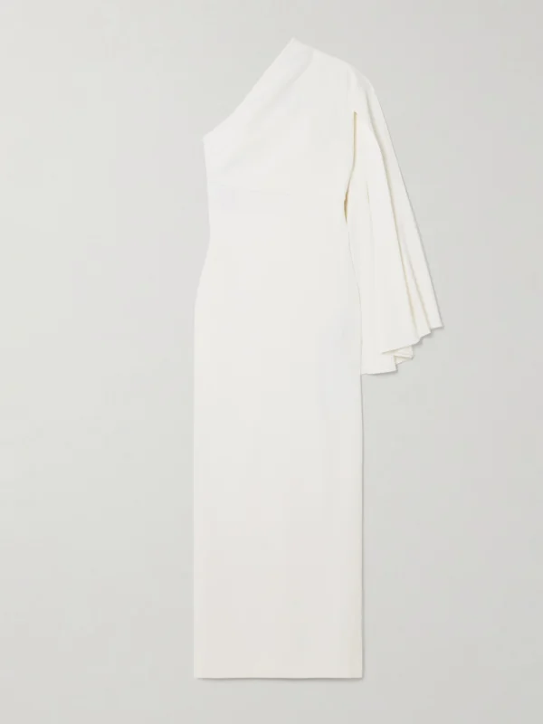 Solace London Elisa One-sleeve Crepe Gown